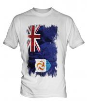 Anguilla Grunge Flag Mens T-Shirt