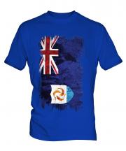 Anguilla Grunge Flag Mens T-Shirt
