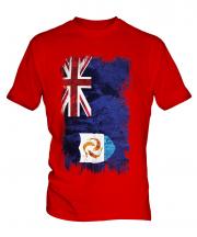 Anguilla Grunge Flag Mens T-Shirt