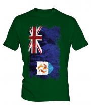 Anguilla Grunge Flag Mens T-Shirt