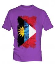 Antigua And Barbuda Grunge Flag Mens T-Shirt