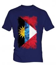 Antigua And Barbuda Grunge Flag Mens T-Shirt