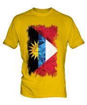 Antigua And Barbuda Grunge Flag Mens T-Shirt