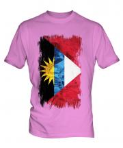 Antigua And Barbuda Grunge Flag Mens T-Shirt