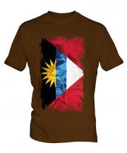 Antigua And Barbuda Grunge Flag Mens T-Shirt