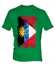Antigua And Barbuda Grunge Flag Mens T-Shirt