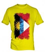 Antigua And Barbuda Grunge Flag Mens T-Shirt