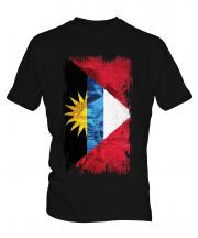 Antigua And Barbuda Grunge Flag Mens T-Shirt