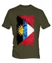 Antigua And Barbuda Grunge Flag Mens T-Shirt