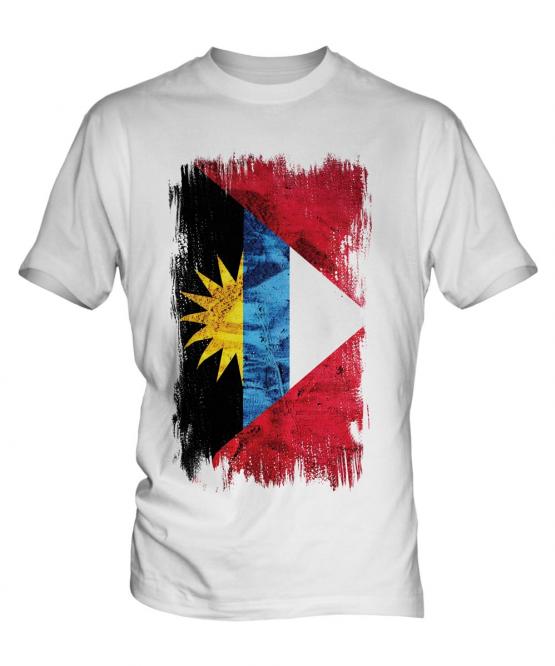Antigua And Barbuda Grunge Flag Mens T-Shirt