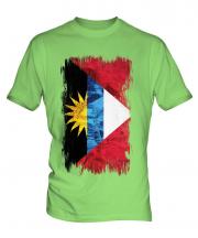 Antigua And Barbuda Grunge Flag Mens T-Shirt