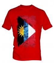 Antigua And Barbuda Grunge Flag Mens T-Shirt
