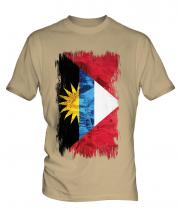 Antigua And Barbuda Grunge Flag Mens T-Shirt