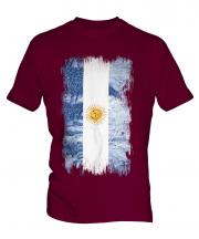 Argentina Grunge Flag Mens T-Shirt