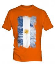 Argentina Grunge Flag Mens T-Shirt