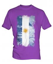 Argentina Grunge Flag Mens T-Shirt
