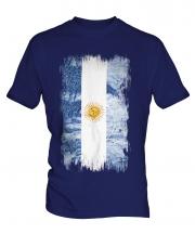 Argentina Grunge Flag Mens T-Shirt