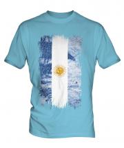 Argentina Grunge Flag Mens T-Shirt