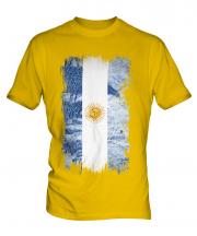 Argentina Grunge Flag Mens T-Shirt