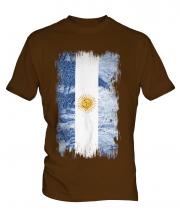 Argentina Grunge Flag Mens T-Shirt