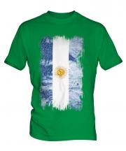 Argentina Grunge Flag Mens T-Shirt