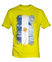 Argentina Grunge Flag Mens T-Shirt