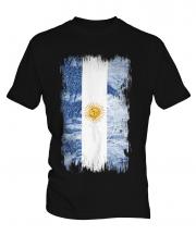 Argentina Grunge Flag Mens T-Shirt
