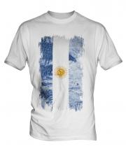 Argentina Grunge Flag Mens T-Shirt