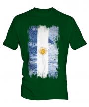 Argentina Grunge Flag Mens T-Shirt
