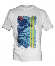 Aruba Grunge Flag Mens T-Shirt