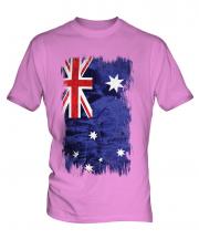 Australia Grunge Flag Mens T-Shirt