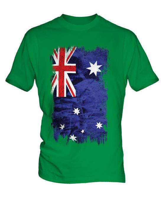 Australia Grunge Flag Mens T-Shirt