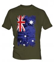 Australia Grunge Flag Mens T-Shirt