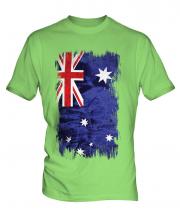 Australia Grunge Flag Mens T-Shirt