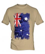 Australia Grunge Flag Mens T-Shirt