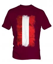 Austria Grunge Flag Mens T-Shirt
