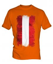 Austria Grunge Flag Mens T-Shirt