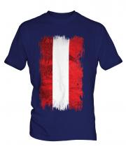 Austria Grunge Flag Mens T-Shirt