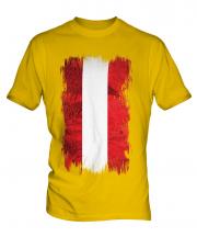 Austria Grunge Flag Mens T-Shirt