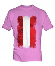 Austria Grunge Flag Mens T-Shirt