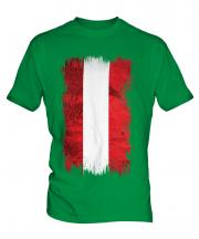 Austria Grunge Flag Mens T-Shirt