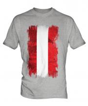Austria Grunge Flag Mens T-Shirt