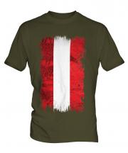Austria Grunge Flag Mens T-Shirt