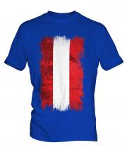 Austria Grunge Flag Mens T-Shirt