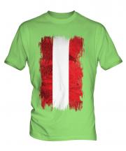 Austria Grunge Flag Mens T-Shirt