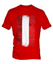 Austria Grunge Flag Mens T-Shirt