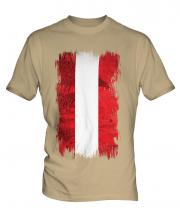Austria Grunge Flag Mens T-Shirt