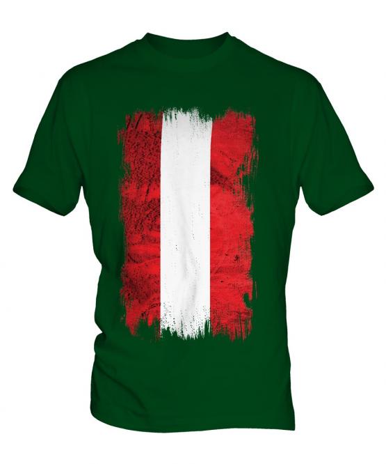 Austria Grunge Flag Mens T-Shirt
