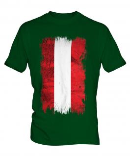 Austria Grunge Flag Mens T-Shirt