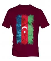 Azerbaijan Grunge Flag Mens T-Shirt